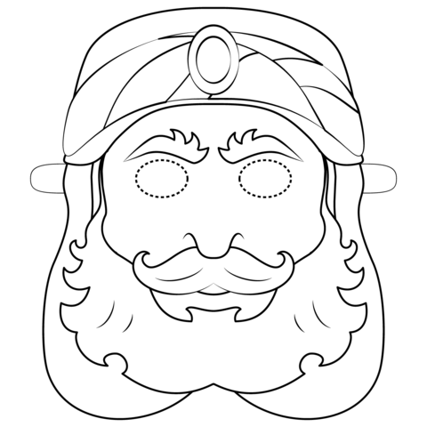 Magi mask coloring page